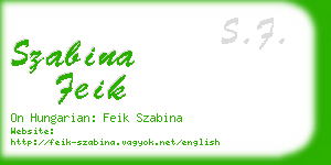 szabina feik business card